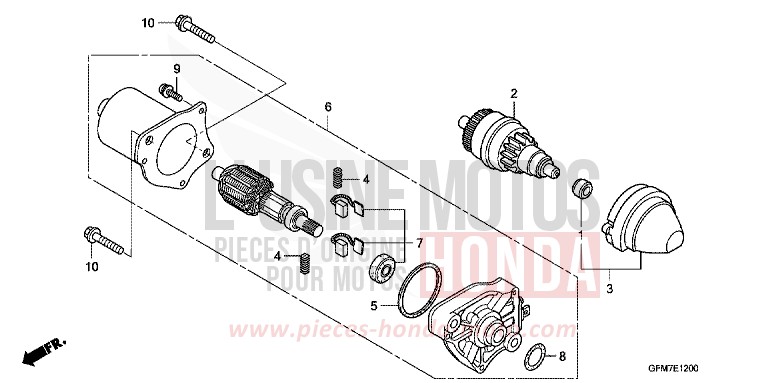 DEMARREUR de NHX 110 Lead PEARL SILKY WHITE (NHA67) de 2010